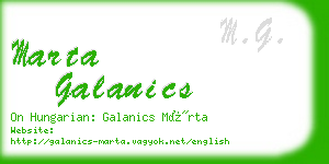 marta galanics business card